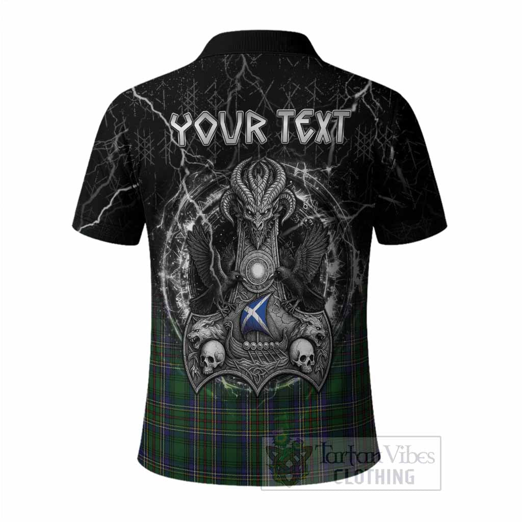 Cockburn Tartan Crest Polo Shirt Celtic Odin's Raven Legacy