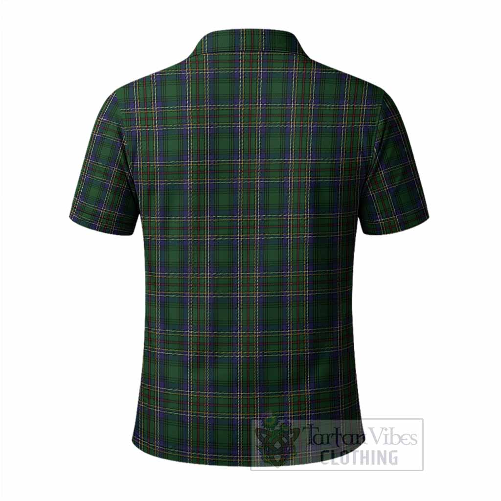 Cockburn Tartan Crest Polo Shirt Ferocious Lion Style