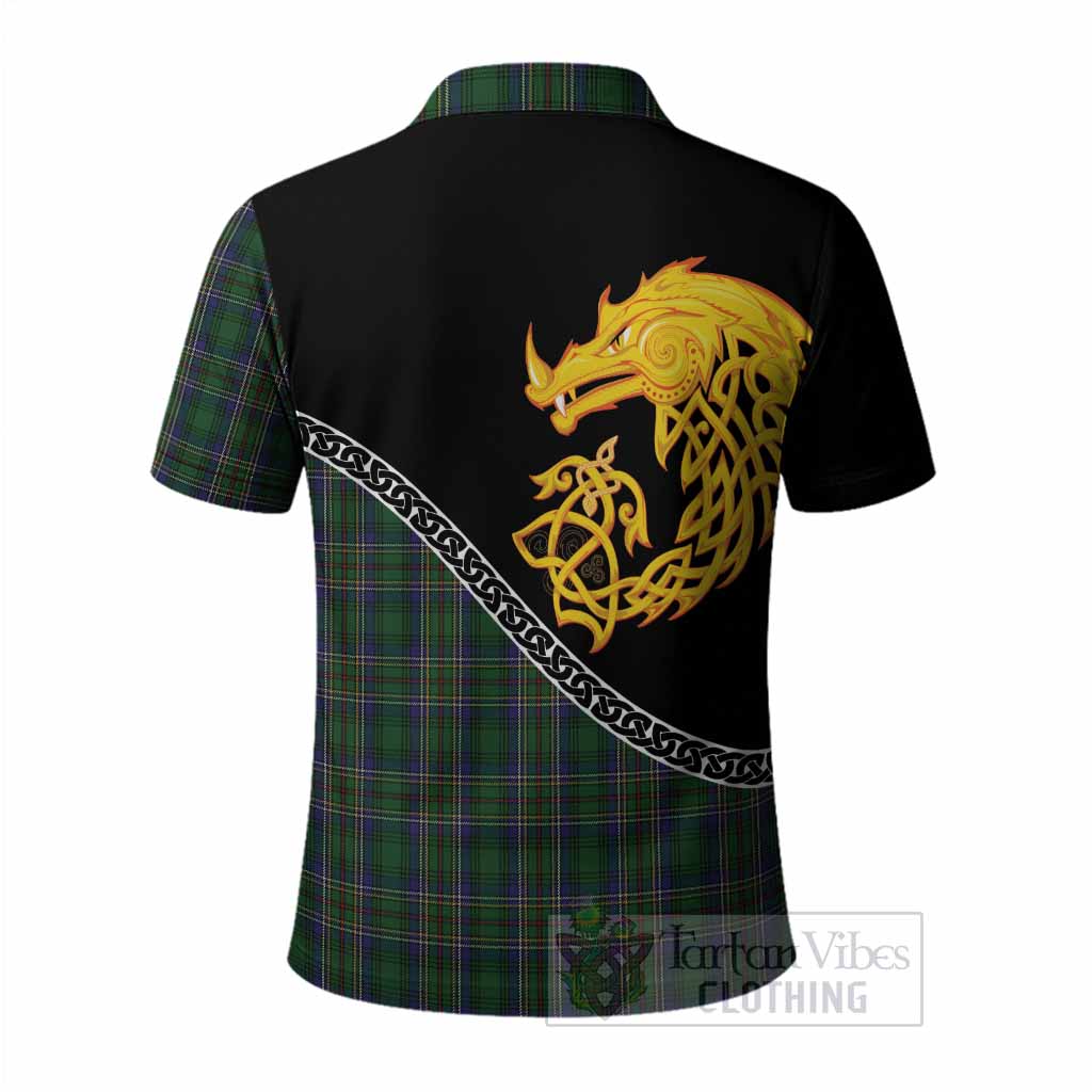 Cockburn Tartan Crest Polo Shirt Legendary Dragon Knot Half Style