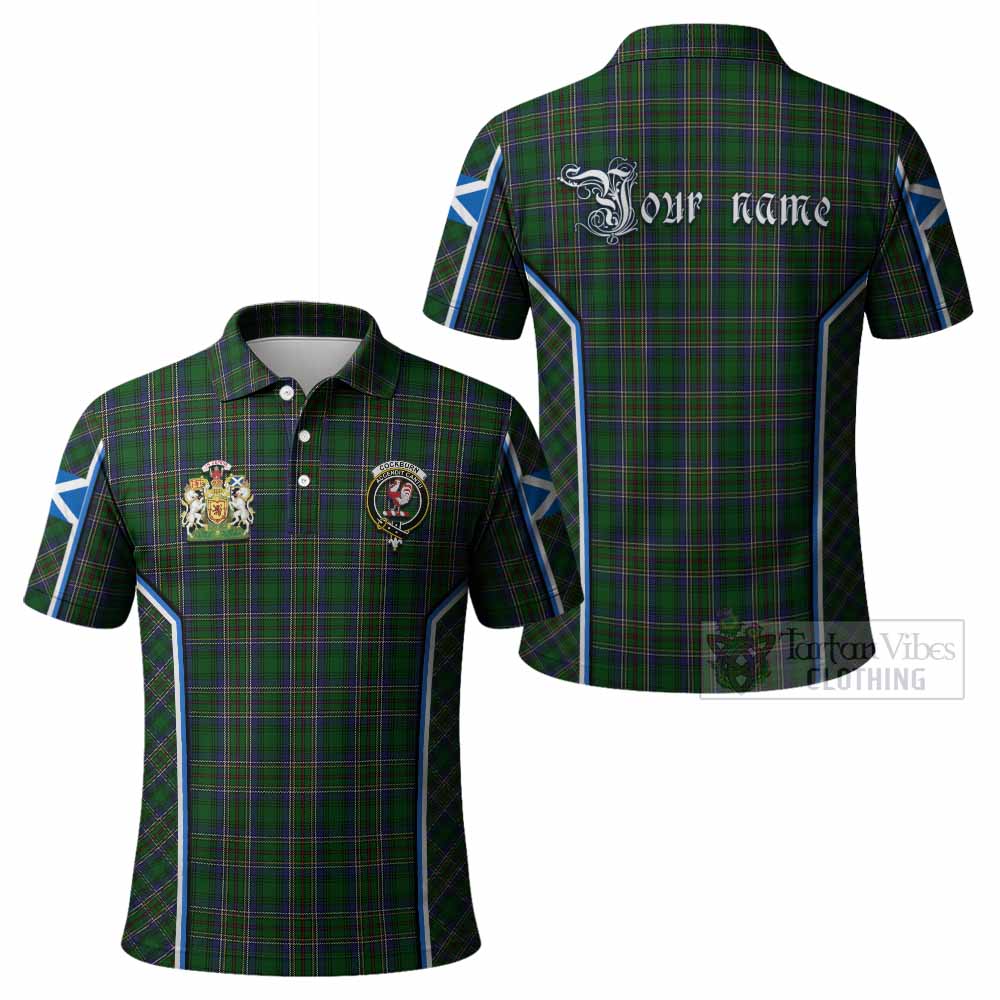 Cockburn Tartan Crest Polo Shirt Scotland Coat of Arm Flag Style - Tartan Vibes Clothing