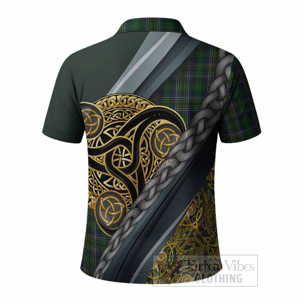 Cockburn Tartan Crest Polo Shirt Scottish Triskele Celtic