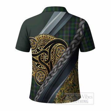 Cockburn Tartan Crest Polo Shirt Scottish Triskele Celtic
