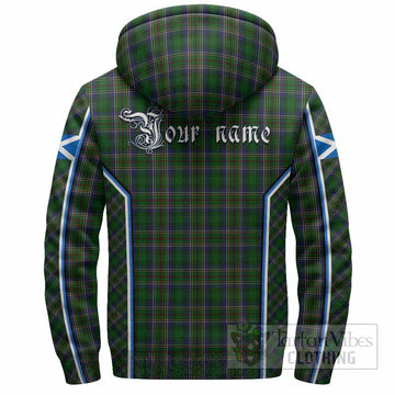 Cockburn Tartan Crest Sherpa Hoodie Scotland Coat of Arm Flag Style