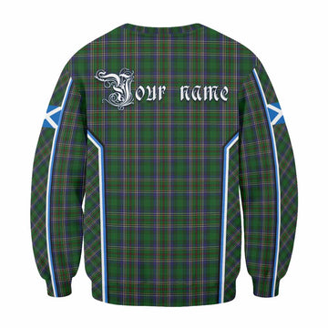 Cockburn Tartan Crest Sweatshirt Scotland Coat of Arm Flag Style