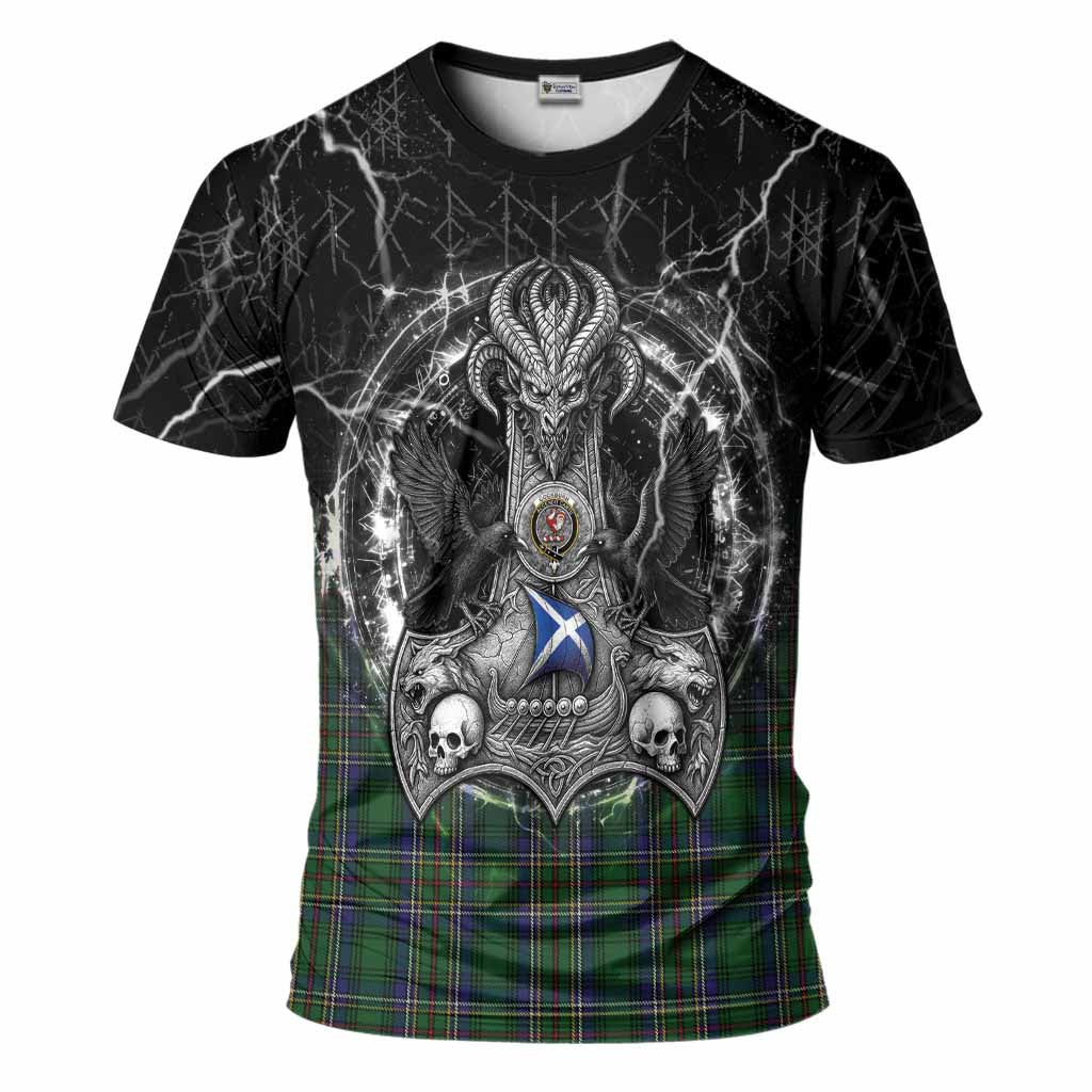 Cockburn Tartan Crest T-Shirt Celtic Odin's Raven Legacy