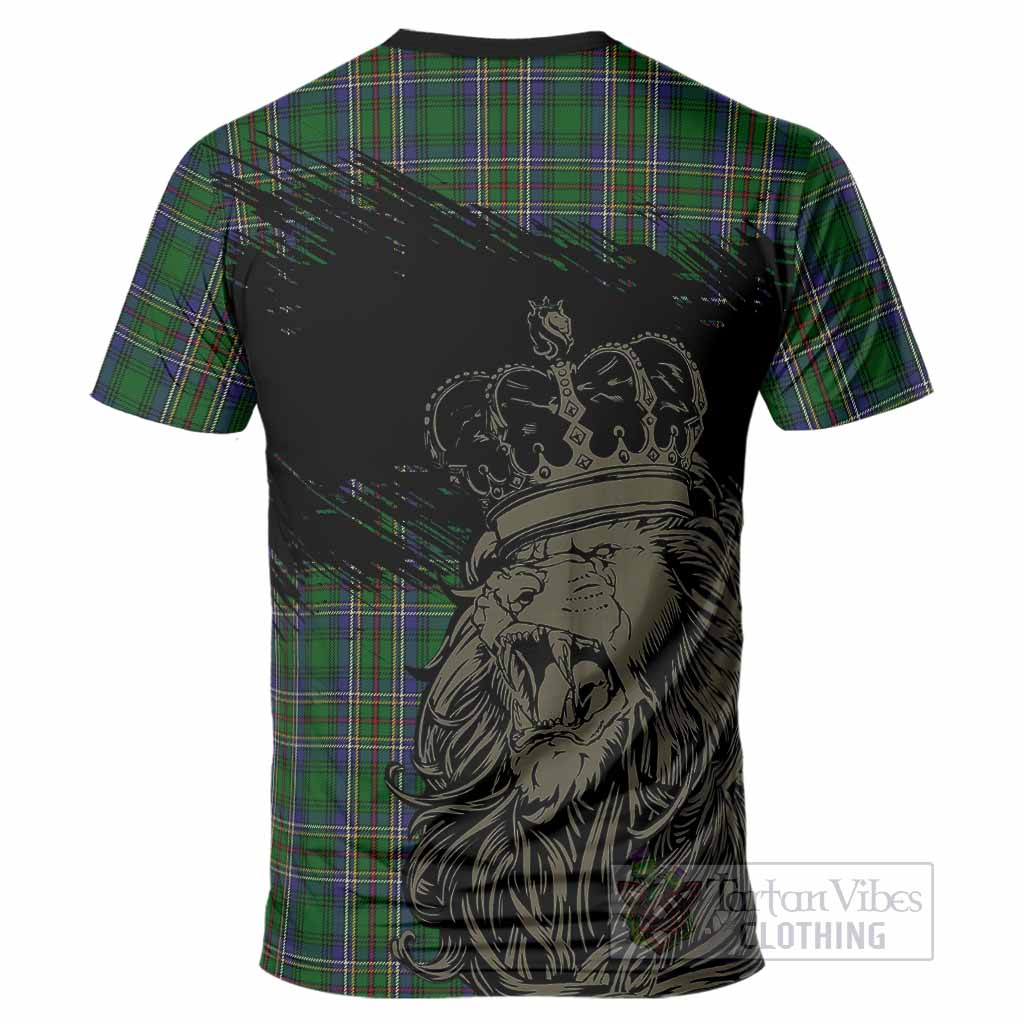 Cockburn Tartan Crest T-Shirt Crowned Lion Heritage Style