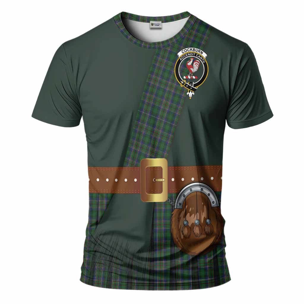 Cockburn Tartan Crest T-Shirt Kilt Costume Style