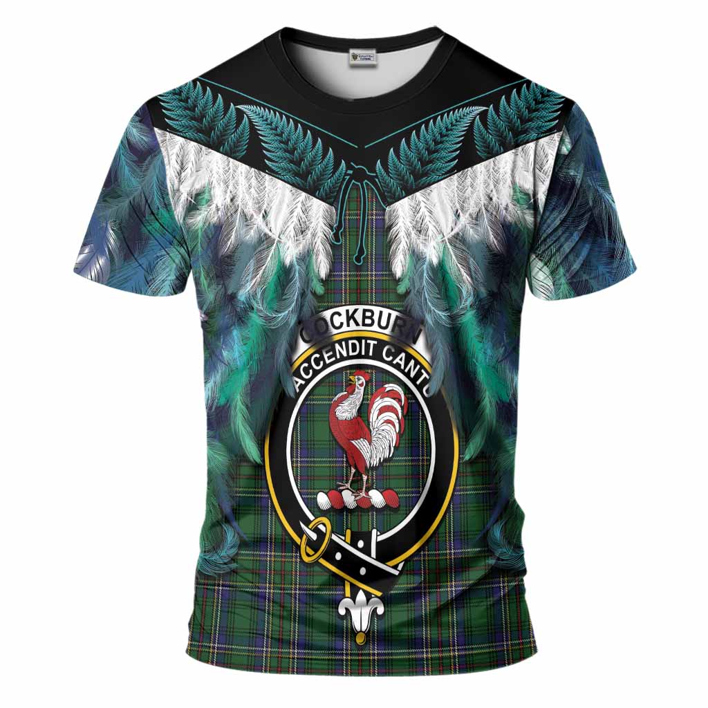 Cockburn Tartan Crest T-Shirt New Zealand Maori Korowai Cloak
