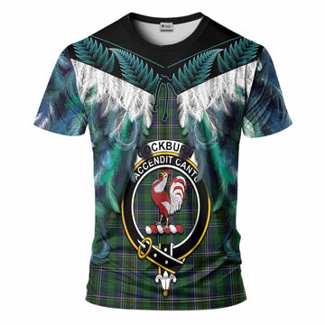 Cockburn Tartan Crest T-Shirt New Zealand Maori Korowai Cloak