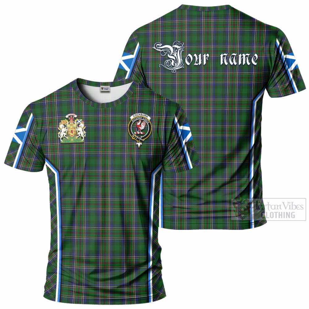 Cockburn Tartan Crest T-shirt Scotland Coat of Arm Flag Style - Tartan Vibes Clothing