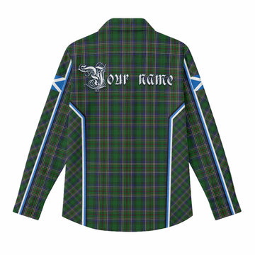 Cockburn Tartan Crest Women Casual Shirt Scotland Coat of Arm Flag Style - Tartan Vibes Clothing