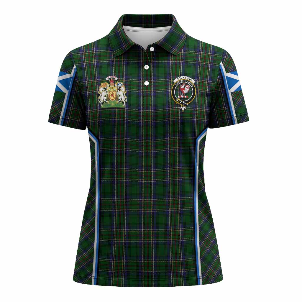 Cockburn Tartan Crest Women's Polo Shirt Scotland Coat of Arm Flag Style - Tartan Vibes Clothing