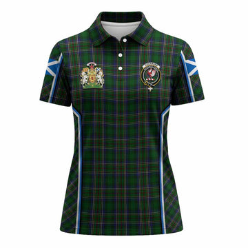 Cockburn Tartan Crest Women's Polo Shirt Scotland Coat of Arm Flag Style - Tartan Vibes Clothing