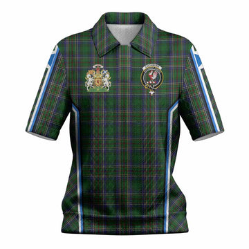 Cockburn Tartan Crest Women’s Polo Sweater Top Scotland Coat of Arm Flag Style