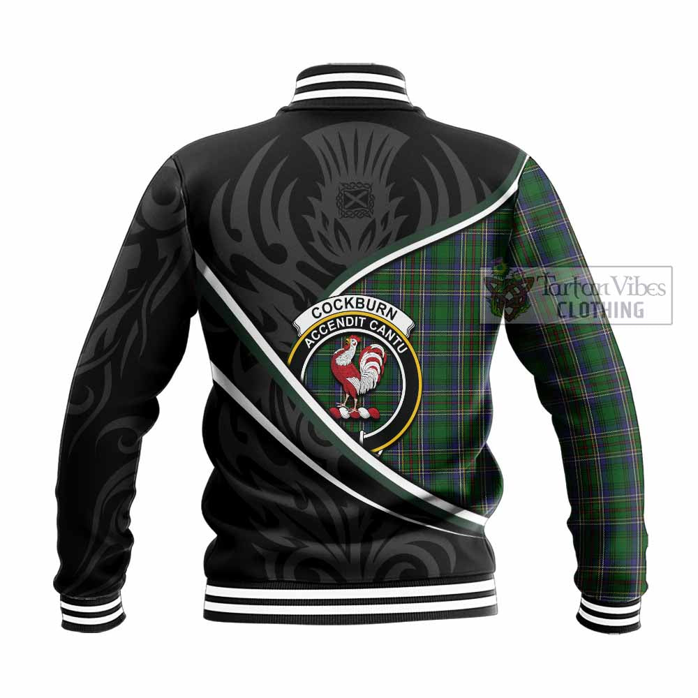Cockburn Tartan Family Crest Baseball Jacket Celtic Scottish Thistle Floral - Tartan Vibes Clothing