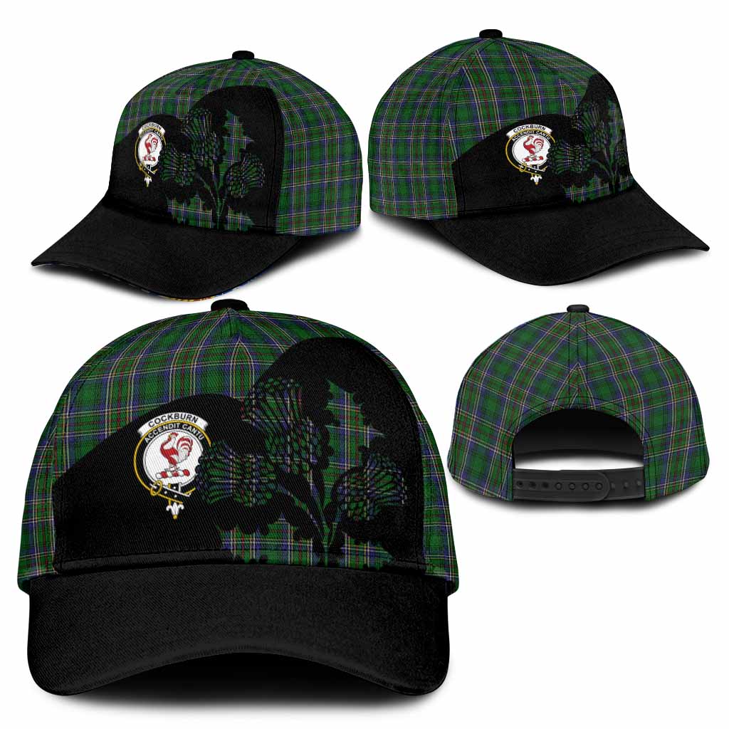 Cockburn Tartan Family Crest Classic Cap Scotland Thistle Floral Flag Style