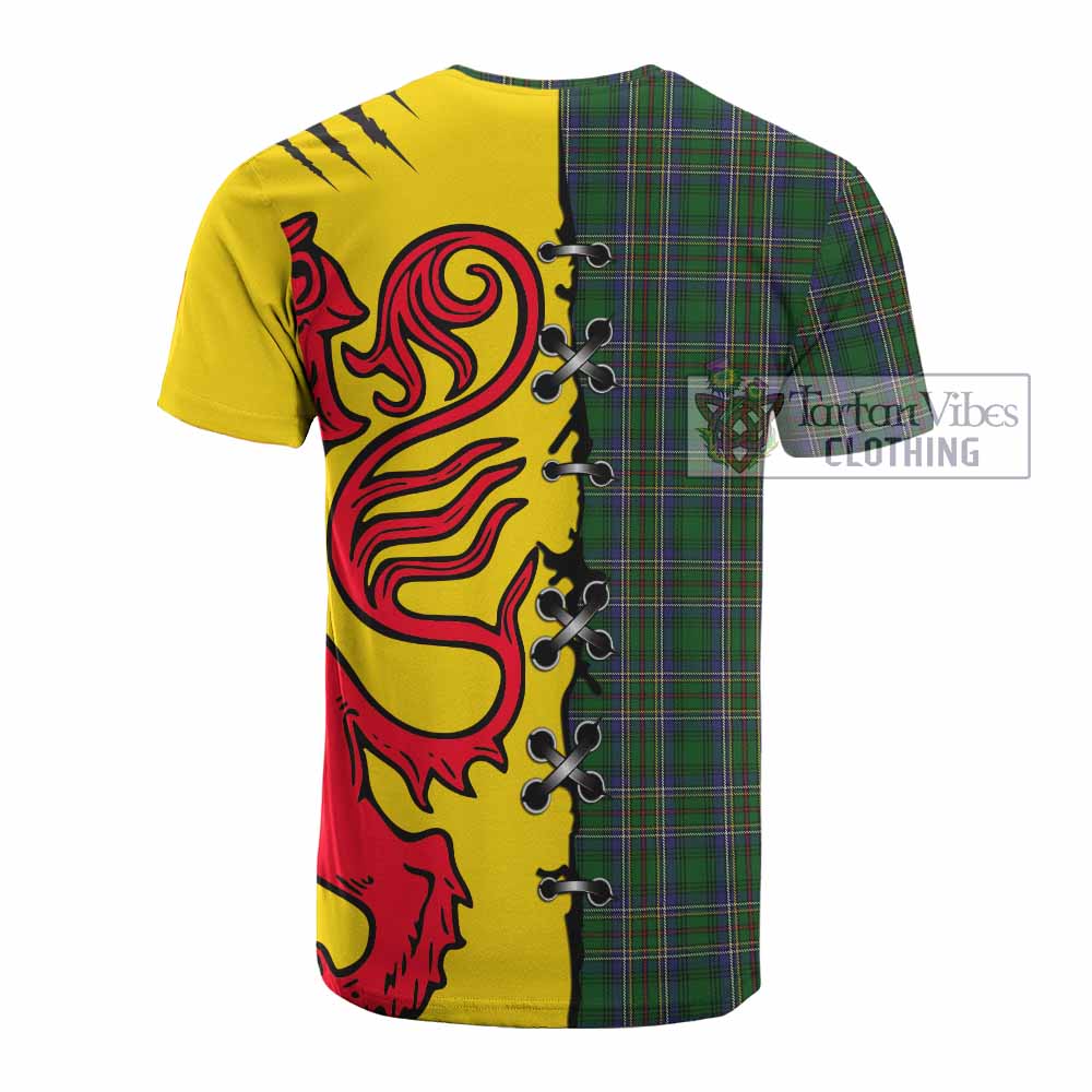 Cockburn Tartan Family Crest Cotton T-shirt Lion Rampant Honor - Tartan Vibes Clothing