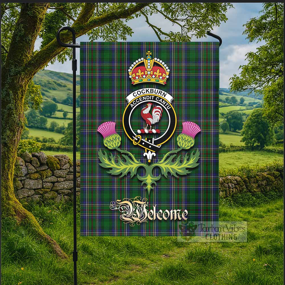 Cockburn Tartan Family Crest Garden Flag Royal Thistle Welcome Style - Tartan Vibes Clothing