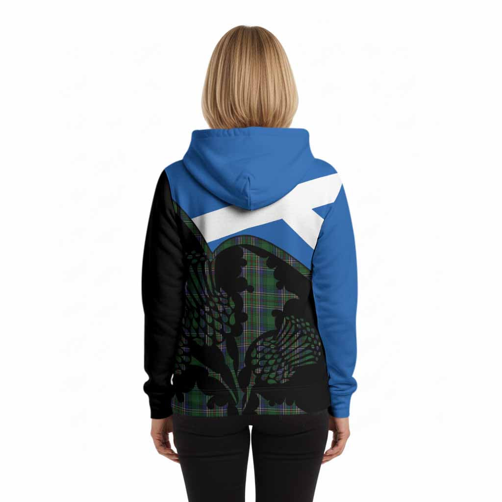 Cockburn Tartan Family Crest Hoodie Scotland Thistle Floral Flag Style