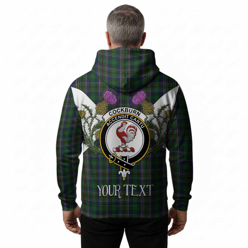 Cockburn Tartan Family Crest Hoodie Scottish Burns Night Thistle Floral