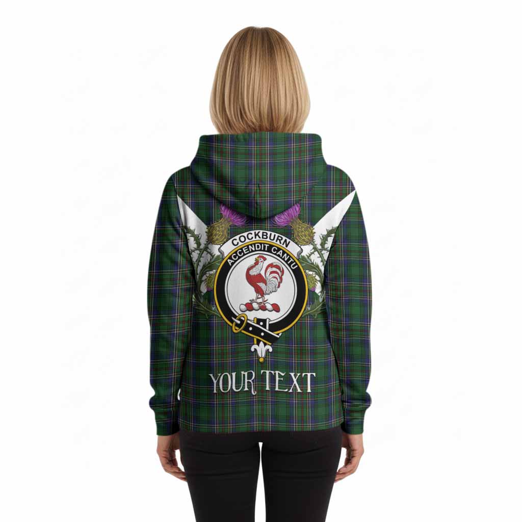 Cockburn Tartan Family Crest Hoodie Scottish Burns Night Thistle Floral