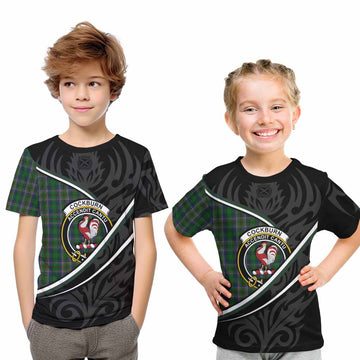 Cockburn Tartan Family Crest Kid T-shirt Celtic Scottish Thistle Floral - Tartan Vibes Clothing