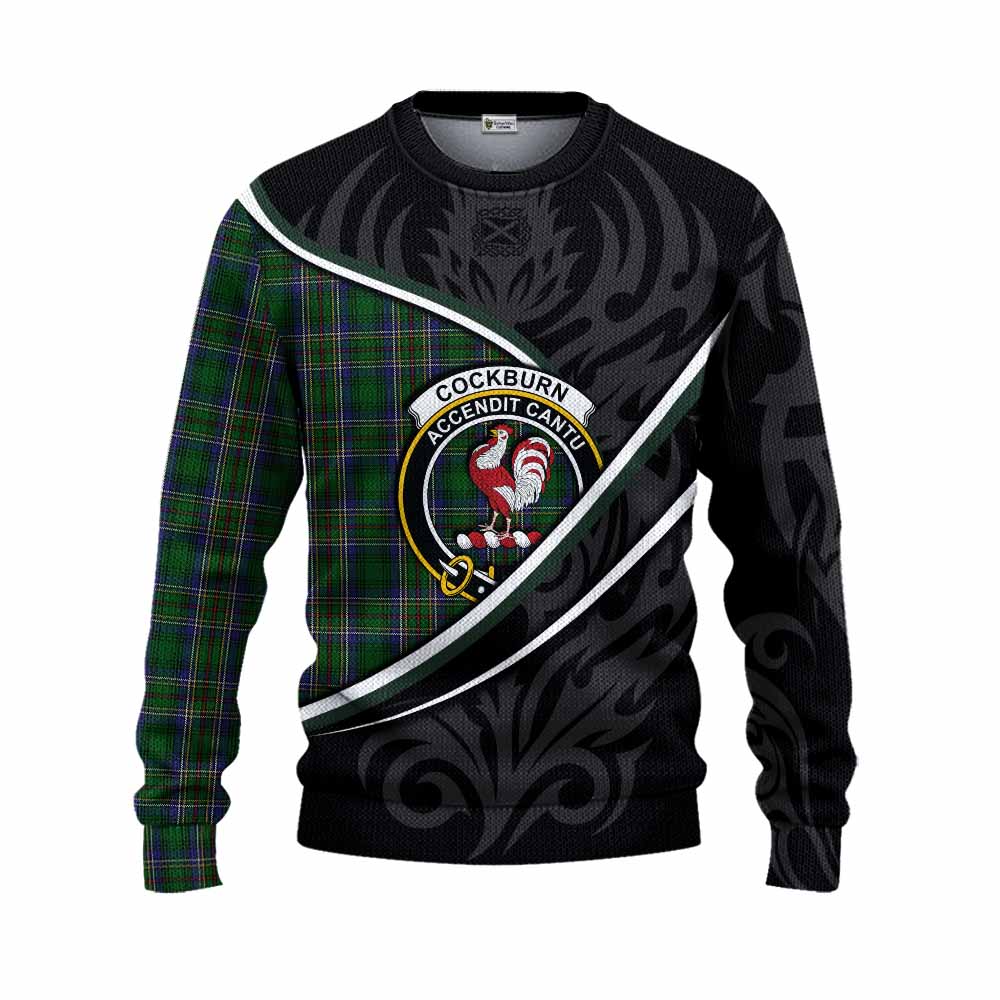 Cockburn Tartan Family Crest Knitted Sweater Celtic Scottish Thistle Floral - Tartan Vibes Clothing