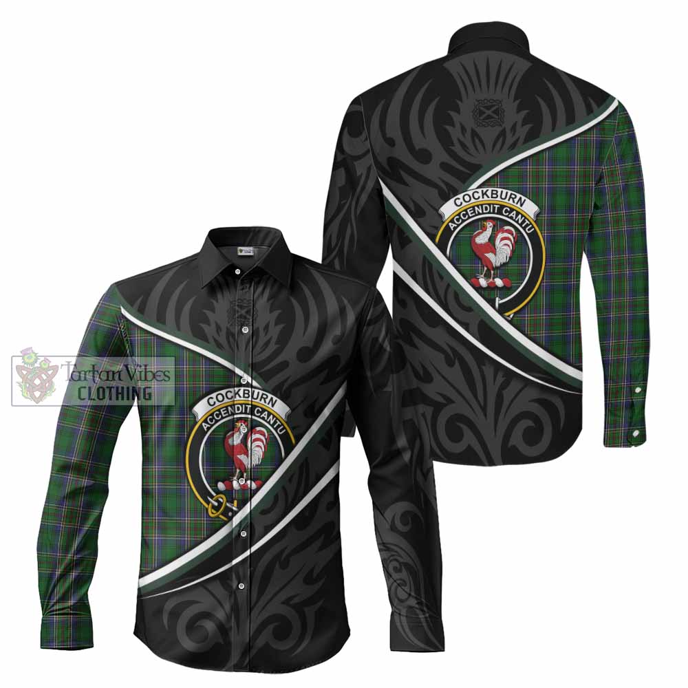 Cockburn Tartan Family Crest Long Sleeve Button Shirts Celtic Scottish Thistle Floral - Tartan Vibes Clothing