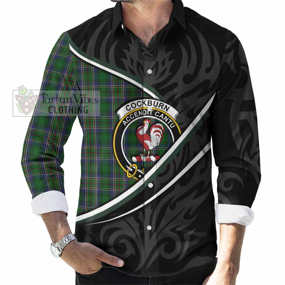 Cockburn Tartan Family Crest Long Sleeve Button Shirts Celtic Scottish Thistle Floral - Tartan Vibes Clothing