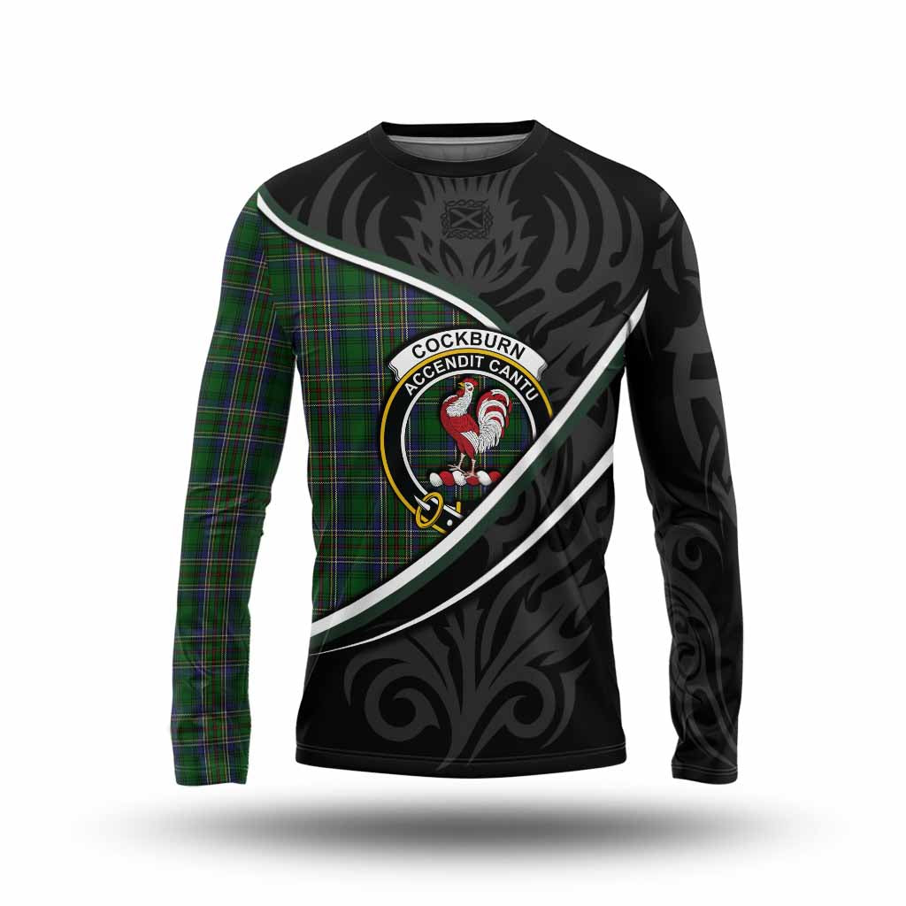 Cockburn Tartan Family Crest Long Sleeve T-Shirt Celtic Scottish Thistle Floral - Tartan Vibes Clothing
