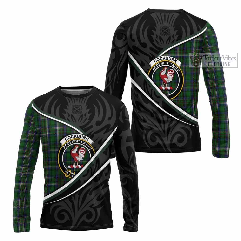 Cockburn Tartan Family Crest Long Sleeve T-Shirt Celtic Scottish Thistle Floral - Tartan Vibes Clothing