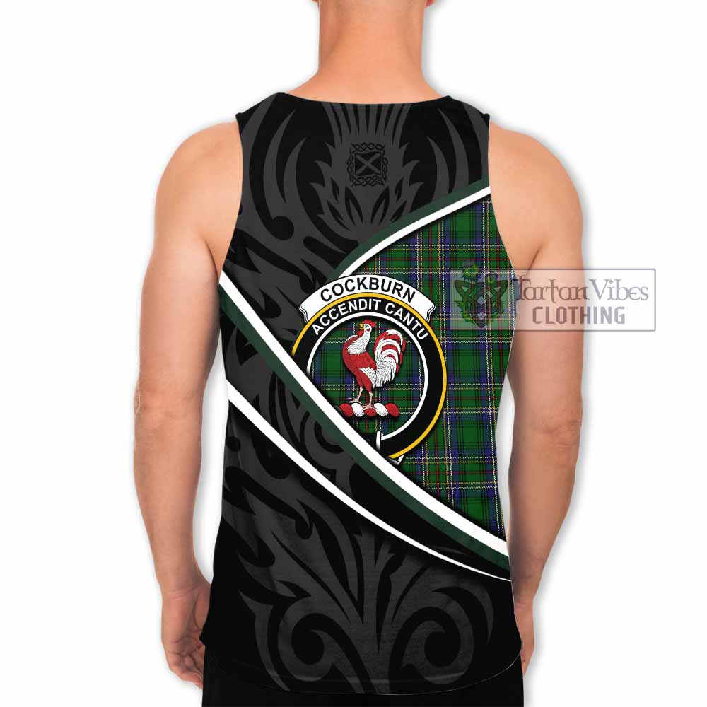 Cockburn Tartan Family Crest Men Tank Top Celtic Scottish Thistle Floral - Tartan Vibes Clothing