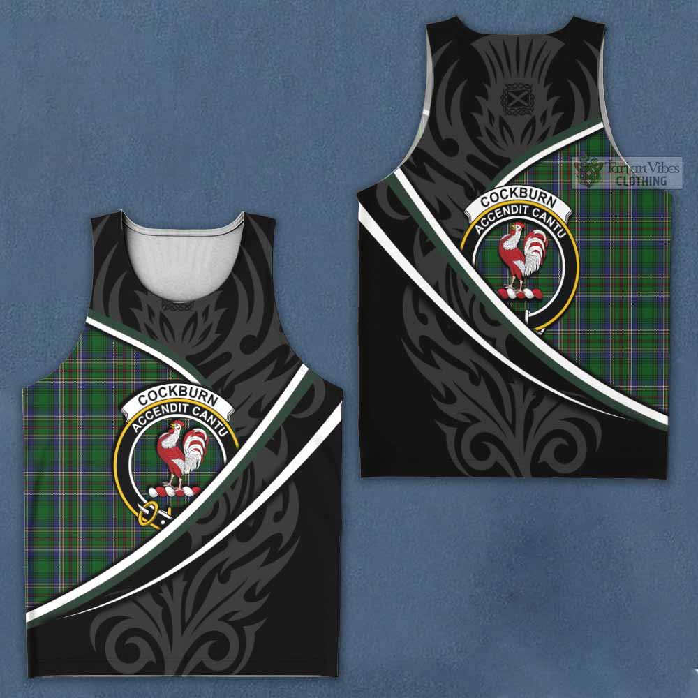 Cockburn Tartan Family Crest Men Tank Top Celtic Scottish Thistle Floral - Tartan Vibes Clothing