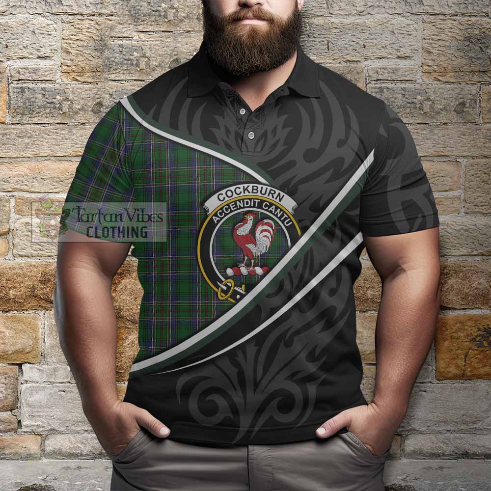 Cockburn Tartan Family Crest Polo Shirt Celtic Scottish Thistle Floral - Tartan Vibes Clothing