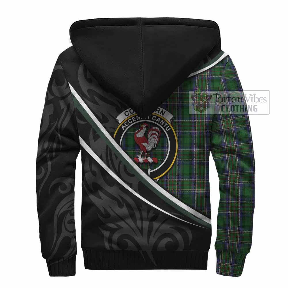 Cockburn Tartan Family Crest Sherpa Hoodie Celtic Scottish Thistle Floral - Tartan Vibes Clothing