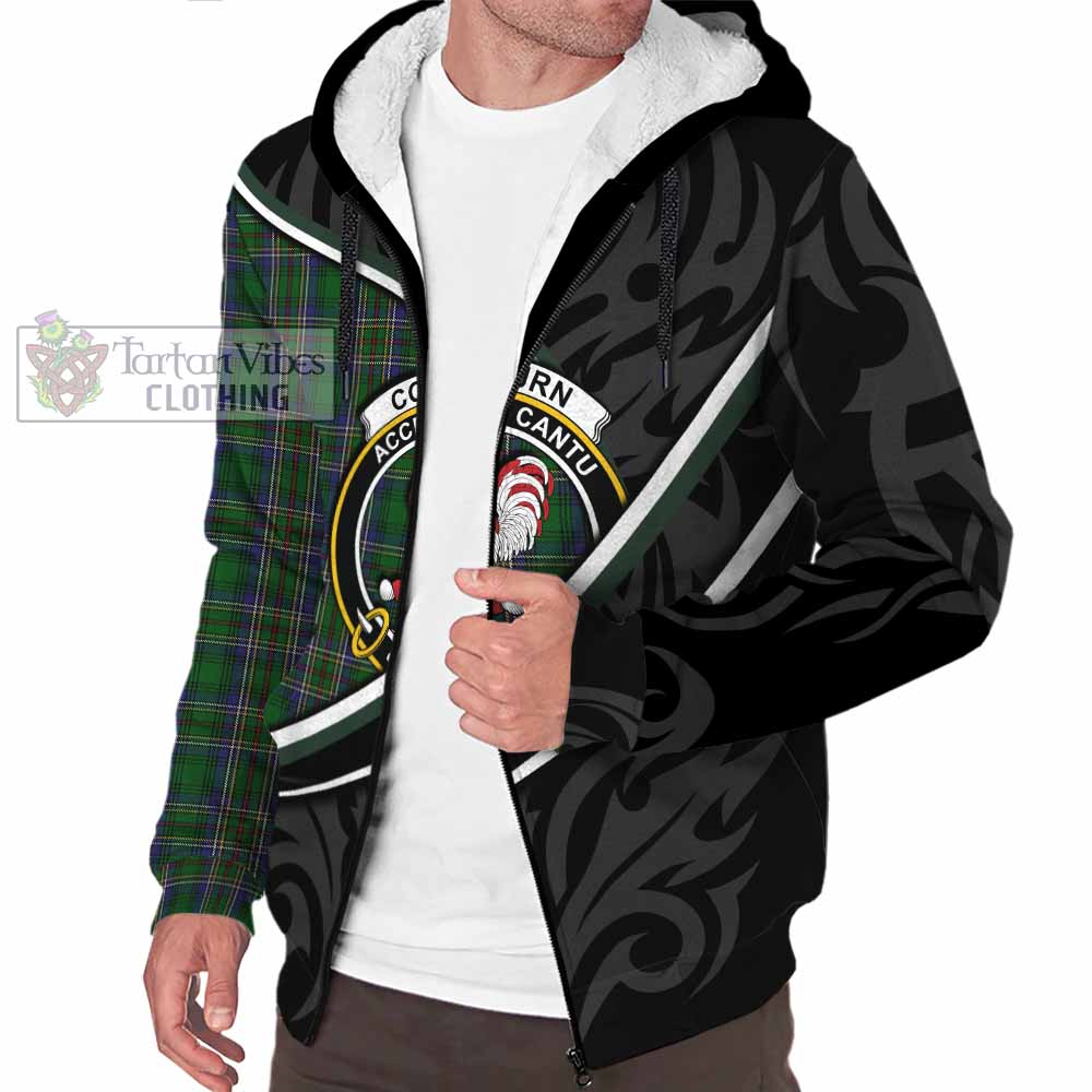 Cockburn Tartan Family Crest Sherpa Hoodie Celtic Scottish Thistle Floral - Tartan Vibes Clothing