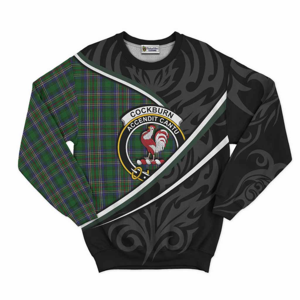 Cockburn Tartan Family Crest Sweatshirt Celtic Scottish Thistle Floral - Tartan Vibes Clothing