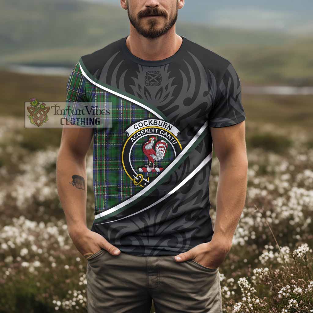 Cockburn Tartan Family Crest T-shirt Celtic Scottish Thistle Floral - Tartan Vibes Clothing