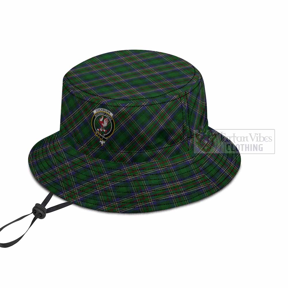 Cockburn Tartan Fishing Hat with Family Crest