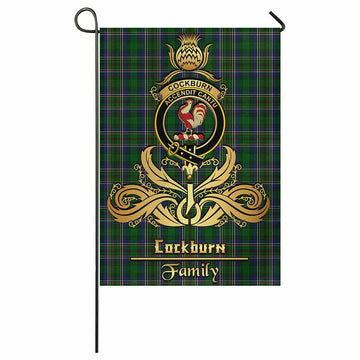 Cockburn Tartan Garden Flag with Highland Thistle Cherish Family Crest Style