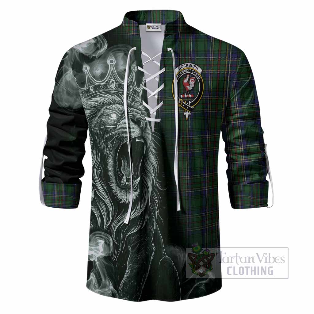 Cockburn Tartan Ghillie Shirt Roaring Lion Heritage