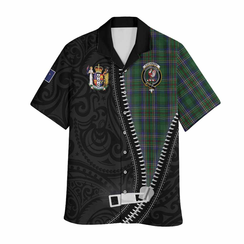 Cockburn Tartan Hawaiian Shirt New Zealand Pattern Unique Zipper Stylized