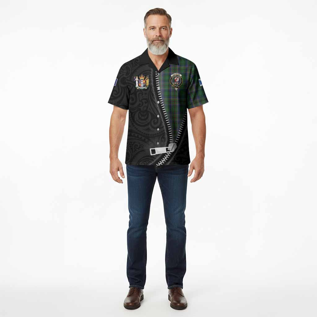 Cockburn Tartan Hawaiian Shirt New Zealand Pattern Unique Zipper Stylized