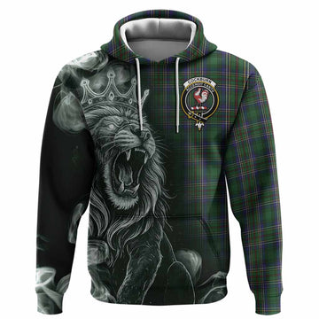 Cockburn Tartan Hoodie Roaring Lion Heritage