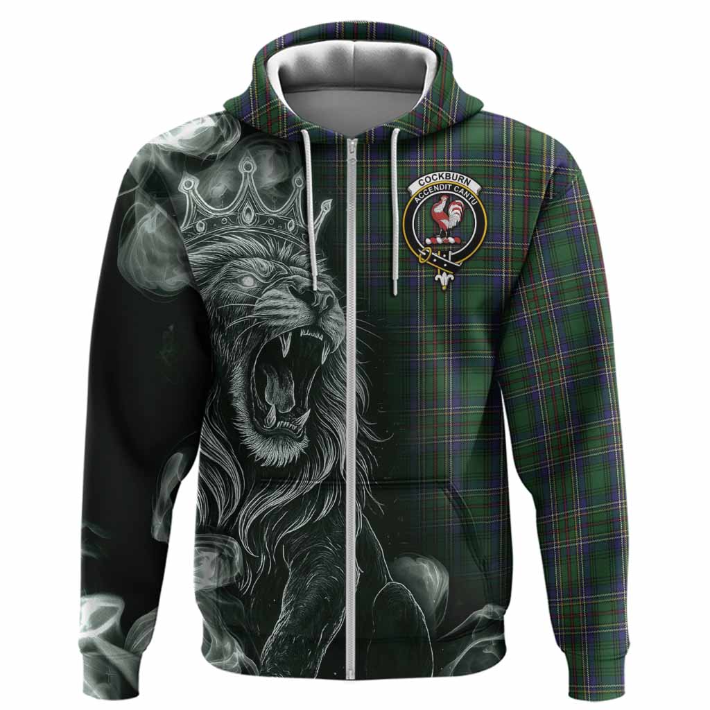 Cockburn Tartan Hoodie Roaring Lion Heritage