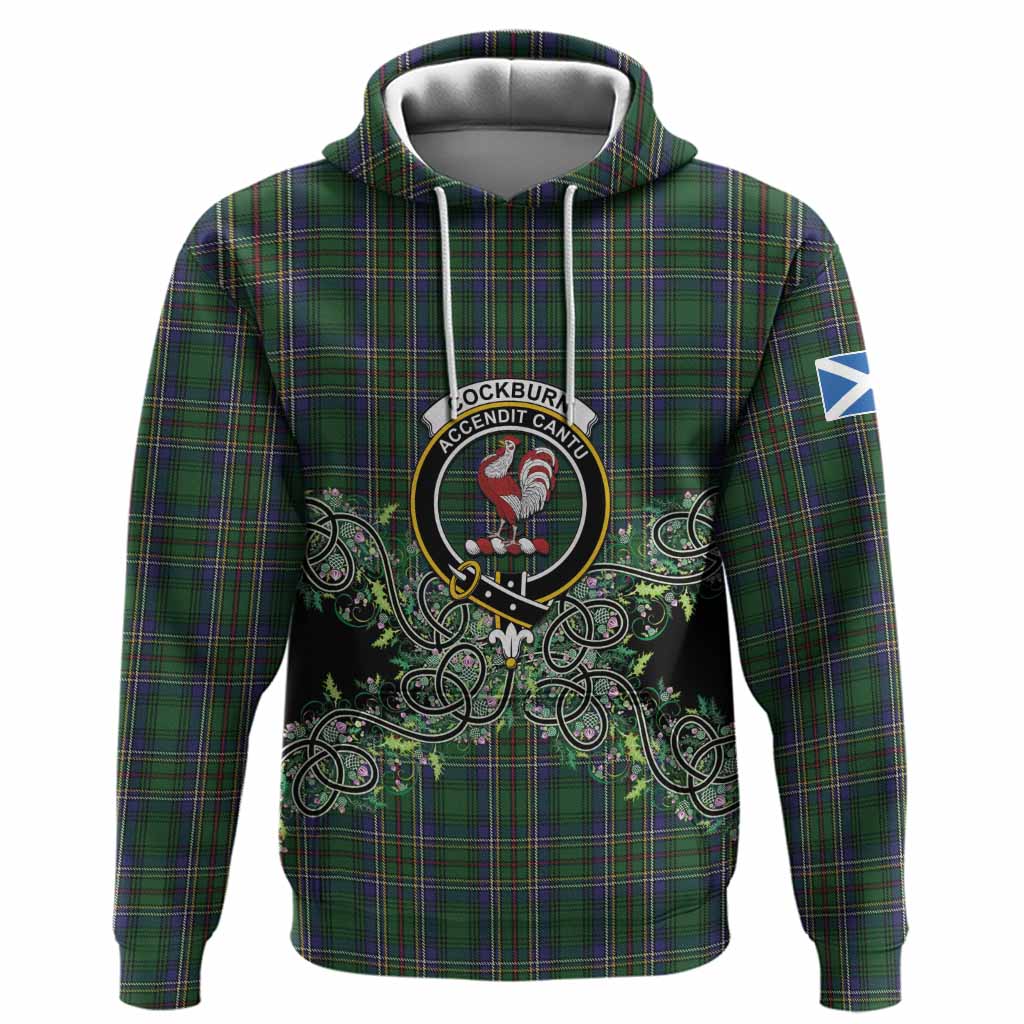 Cockburn Tartan Hoodie Thistle Scottish Spirit