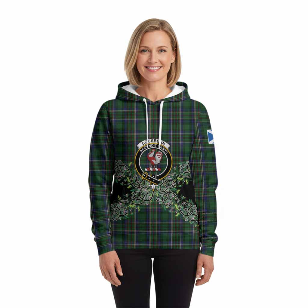Cockburn Tartan Hoodie Thistle Scottish Spirit