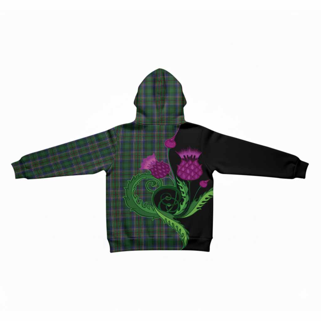 Cockburn Tartan Kid Hoodie Traditional Scottish Thistle