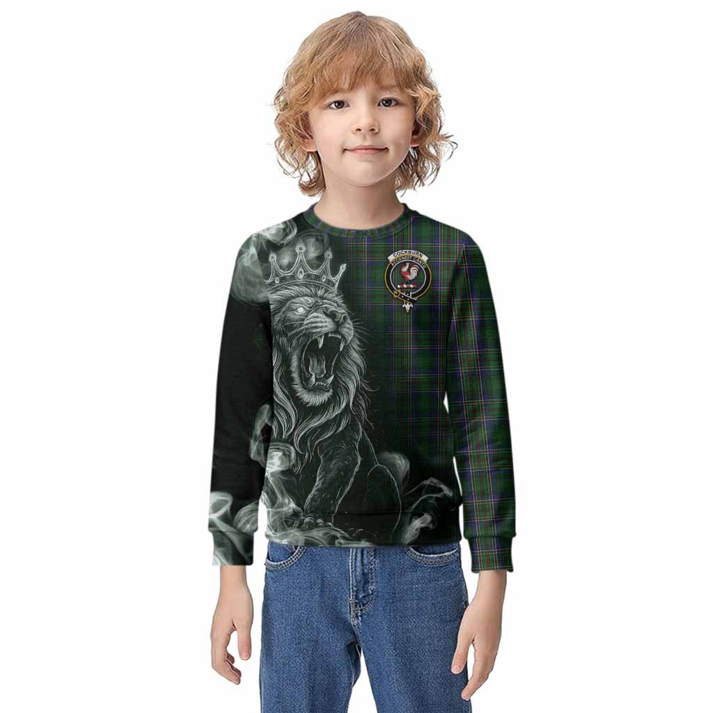Cockburn Tartan Kid Knitted Sweatshirt Roaring Lion Heritage