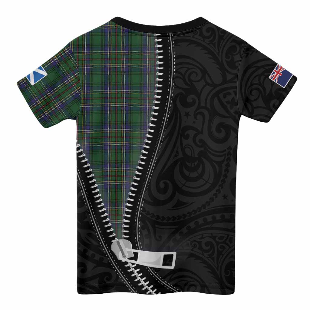 Cockburn Tartan Kid T-shirt New Zealand Pattern Unique Zipper Stylized